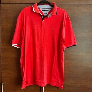 Men's Tommy Hilfiger Red Short Sleeve Polo Shirt